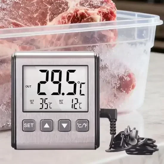 For Instant Read Meat Thermometer With Alarm: Precise Food Temp For BBQ Home Supplies For Household Accessories
