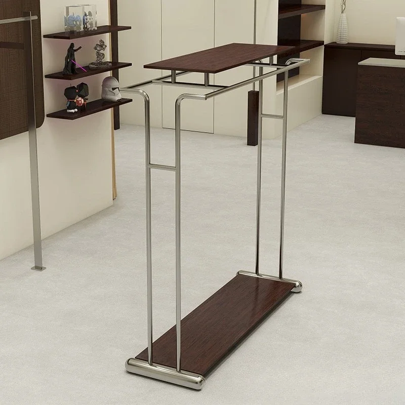 Clothing store special Nakajima shelf women's clothing store parallel bar floor hanger stainless steel clothing rack middle