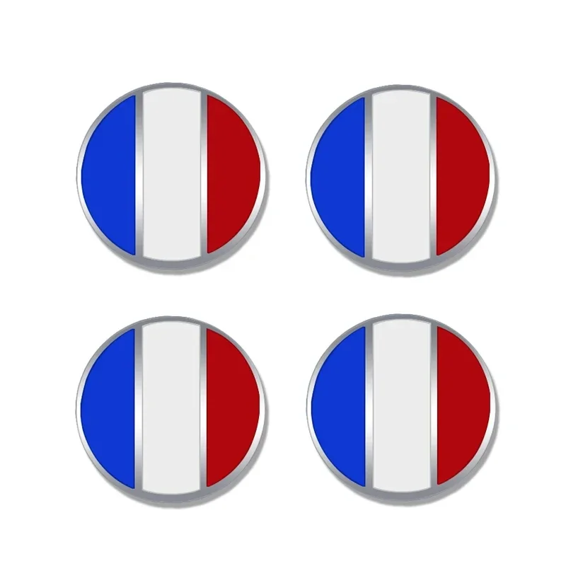 4Pcs 56mm Ltaly French Flag Emblem CCar Wheel Center Hub Cap Stickers Auto Rim Cover Badge For AUDI HONDA FORD TOYOTA KIA JEEP