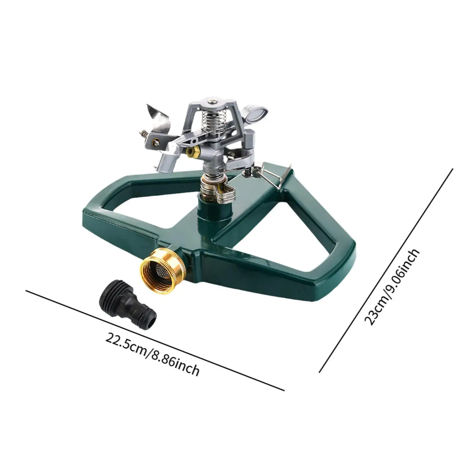 Irrigatore per tubo da giardino, copertura regolabile per ampia area 360 °   Rotazione per l'irrigazione agricola Irrigazione Balcone Cortile Cortile