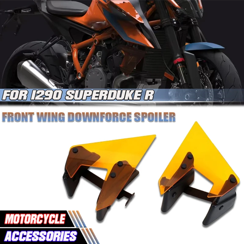 

New Motorcycle Side Downforce Naked Spoilers Fixed Winglet Fairing Accessories Kit 2020 2021 For 1290 SUPERDUKE Super Duke R
