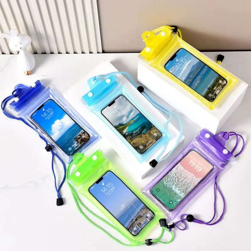 Airbag Waterproof Cell Phone Pouch Touch Screen Swim Spa Seal Waterproof Case Hanging Neck Waterproof See-Through Phone Bag