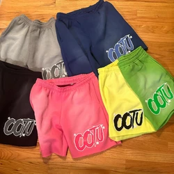 Pantalones cortos con estampado de letras para hombre y mujer, Shorts deportivos informales de algodón de Color sólido, ropa de viaje para pareja, Verano