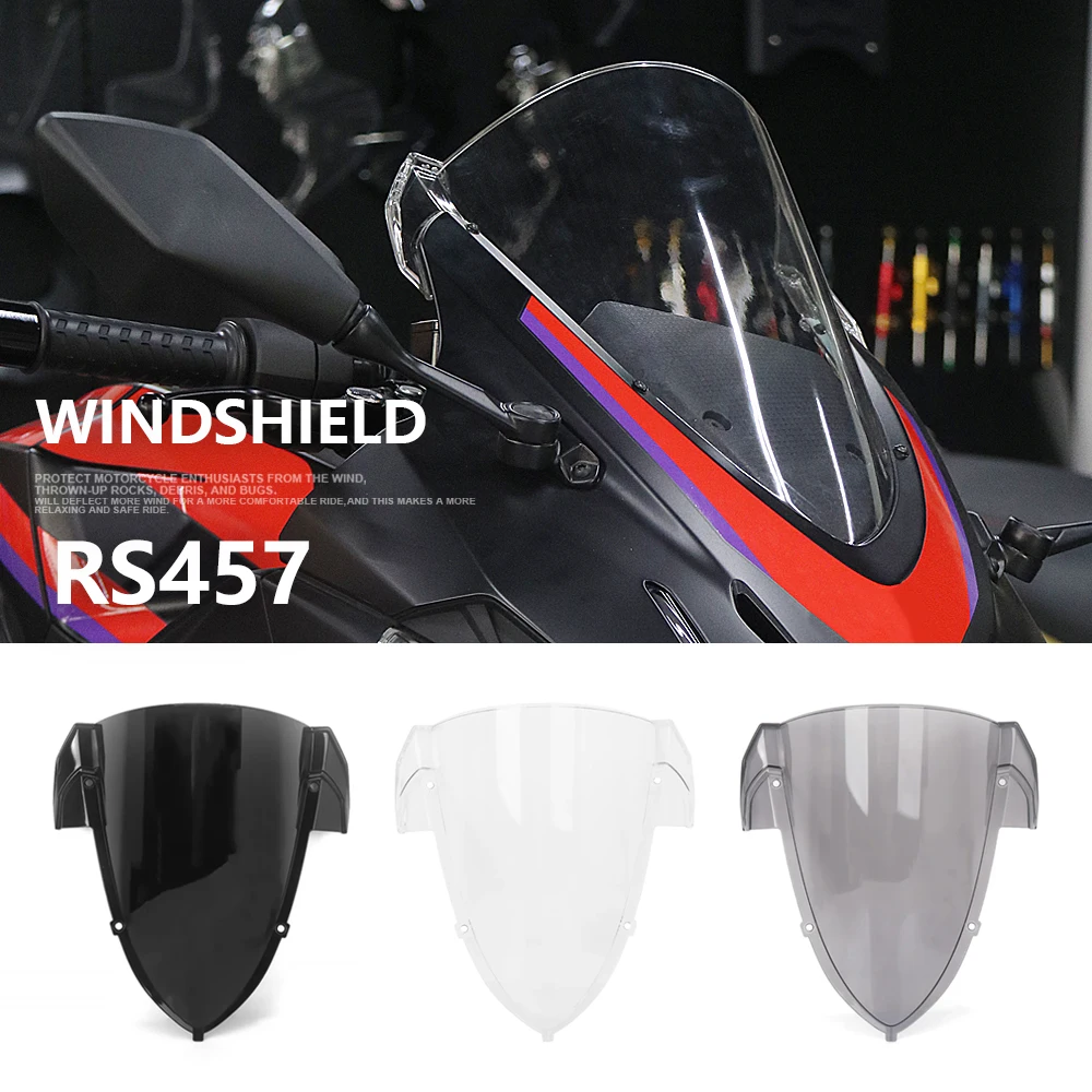 

Motorcycle Accessories Acrylic Front Windshield Windscreen Covers Kit For Aprilia RS457 rs457 RS 457 2024 2025