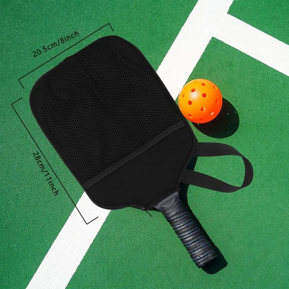 SONGYI Pickleball Paddle Cover Neoprene Sleeve with Lanyard Mesh Pocket Lightweight Foam Storage Case Protects Pickleball Racket - Image 3