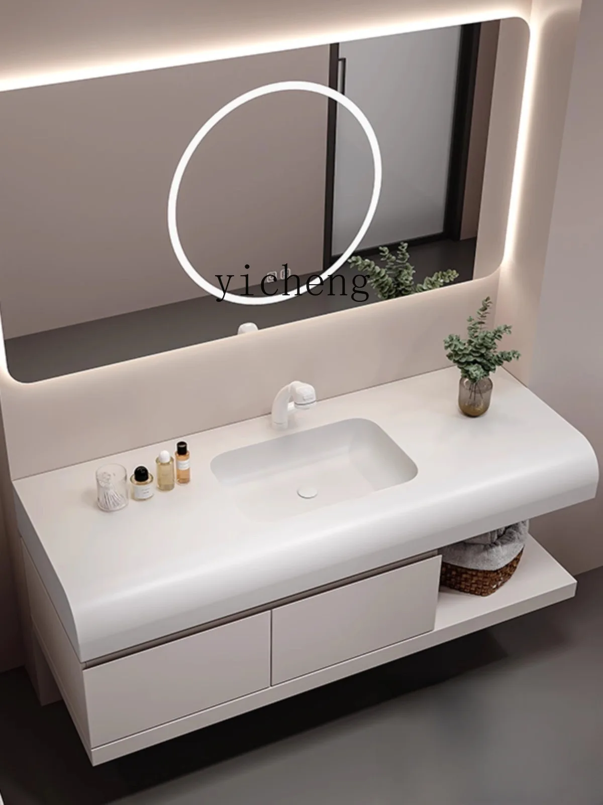 Zf bathroom cabinet integrated basin combination bathroom cabinet toilet washbasin