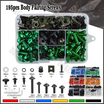 195 件摩托車整流罩螺栓螺絲套件螺帽夾適用於 VOGE 250rr 300rr 525rr 250 rr 500R 525R 525 R 300DS 500DS 300 500 DS 10 best sales voge 500 ac - №10