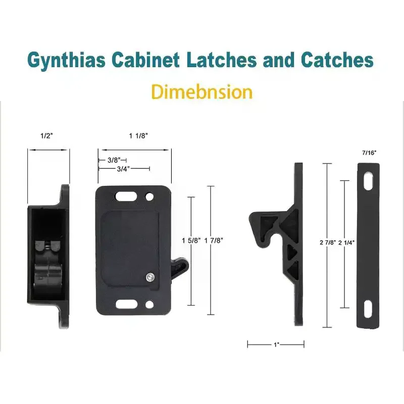 Grab Type Door Lock Sliding Latch Impact Resistant Snap Side Mounted for Patio Balcony Security