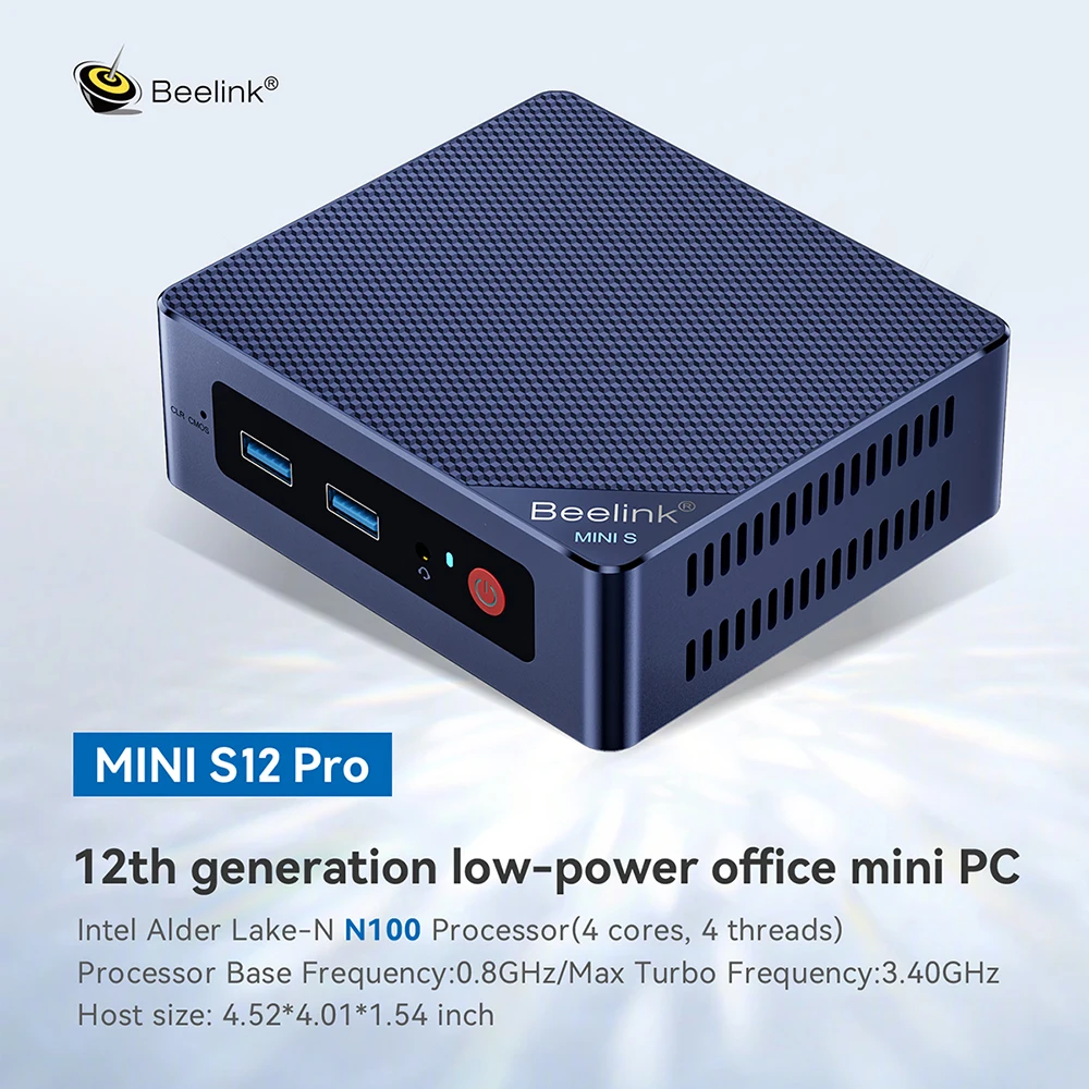 Beelink Min S12 Pro N100 Gamer Mini PC Intel 12th 16GB 512GB SSD