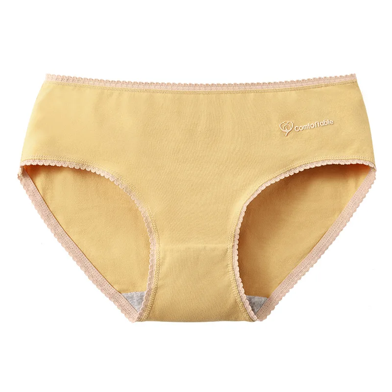 

1Pcs Women's Pure Cotton Lace Underwear Honeycomb Antibacterial Crotch Girl Briefs Cotton Elastic Comfortable Women's Panties