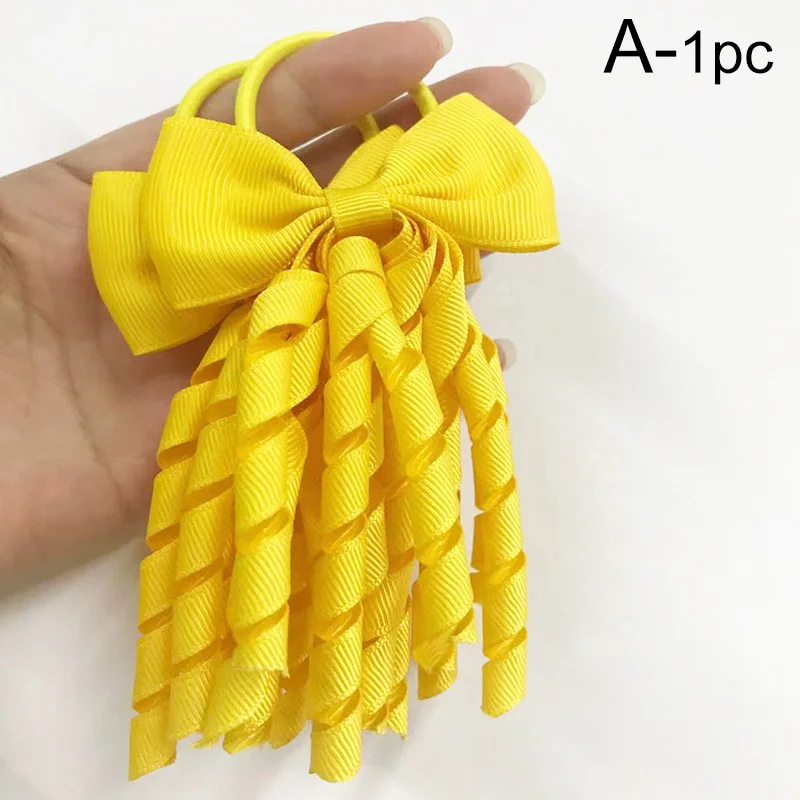 Ponytail Holder Hair Rope Cheerleader Girl Hair Tie Hair Ring Children's Fashion Tassels Rubber Band  Jewelry Bows Accessories