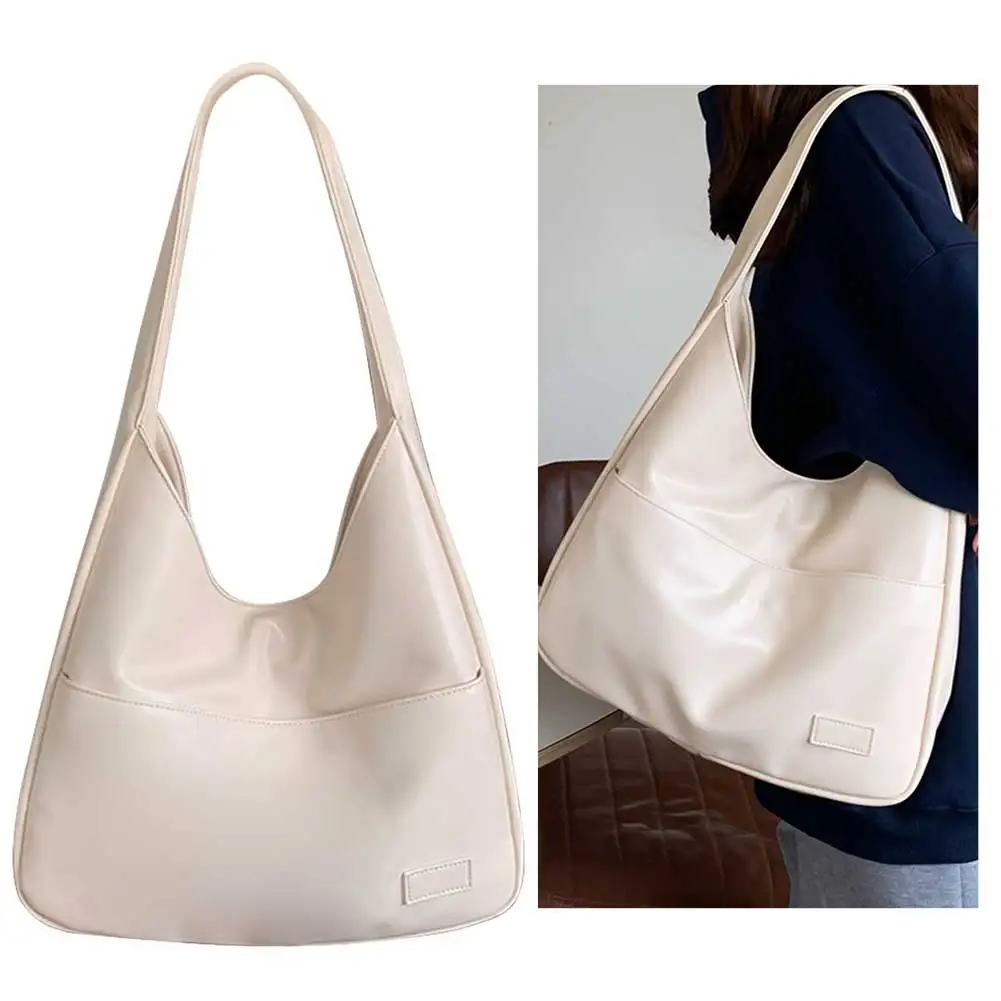 Women Vintage Hobo Bag Casual PU Leather Shoulder Bag Large Capacity Satchel Armpit Bag Soft Underarm Bag Fall Winter Bag