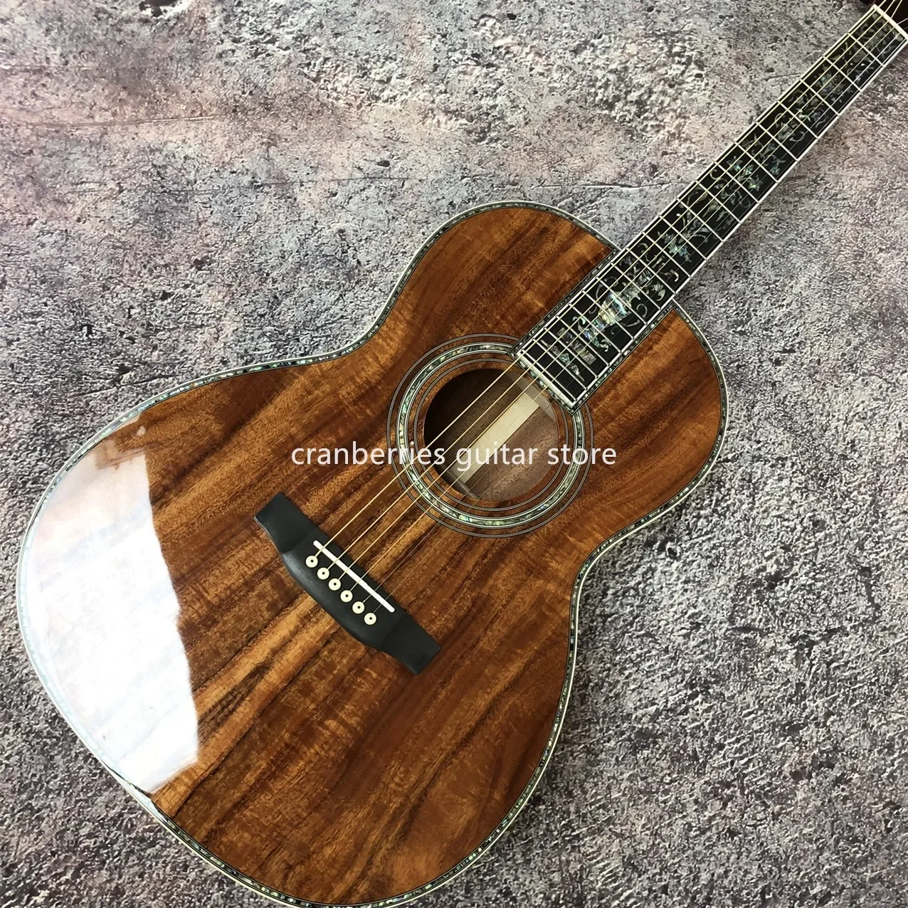 

2023 NEW 00045 Model,Koa Wood Acoustic Guitar,Real Abalone Acoustic Electric Guitar,Solid Koa Wood Top,39 Inches,Free Shipp