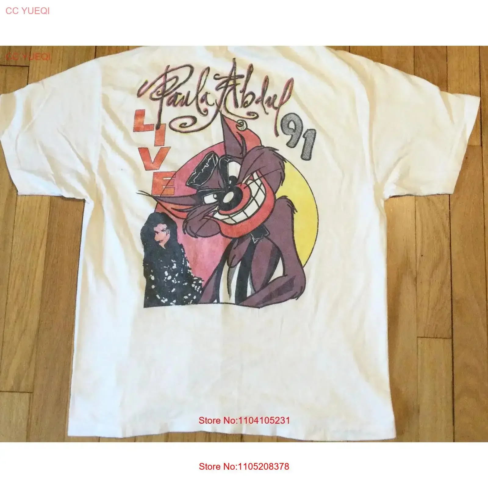 

Paula Abdul MC Skat Cat Live Concert Классическая футболка Полноразмерный винтажный стираный топ для повседневной носки с графическим рисунком homme Дышащий