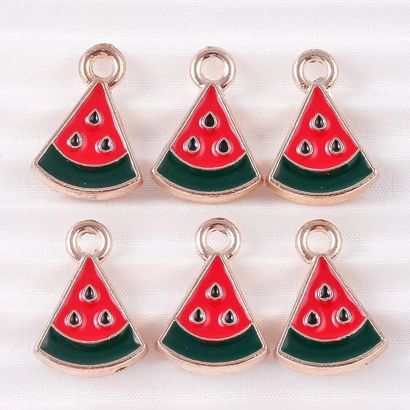 10 teile/los Mix Nette Emaille Obst Apfel Kirsche Ananas Traube Charms für Schmuck Machen Frauen Ohrringe Anhänger Halsketten Geschenke – Detail 29
