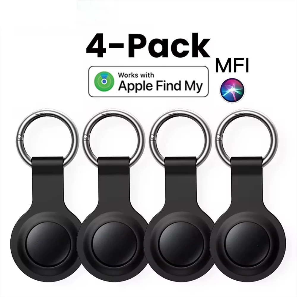 

4-Pack smart Air tag Key Finder Locator Long-Distance Tracker Bluetooth Anti-Lost Alarm Reminder Work With Apple Find My For Bag