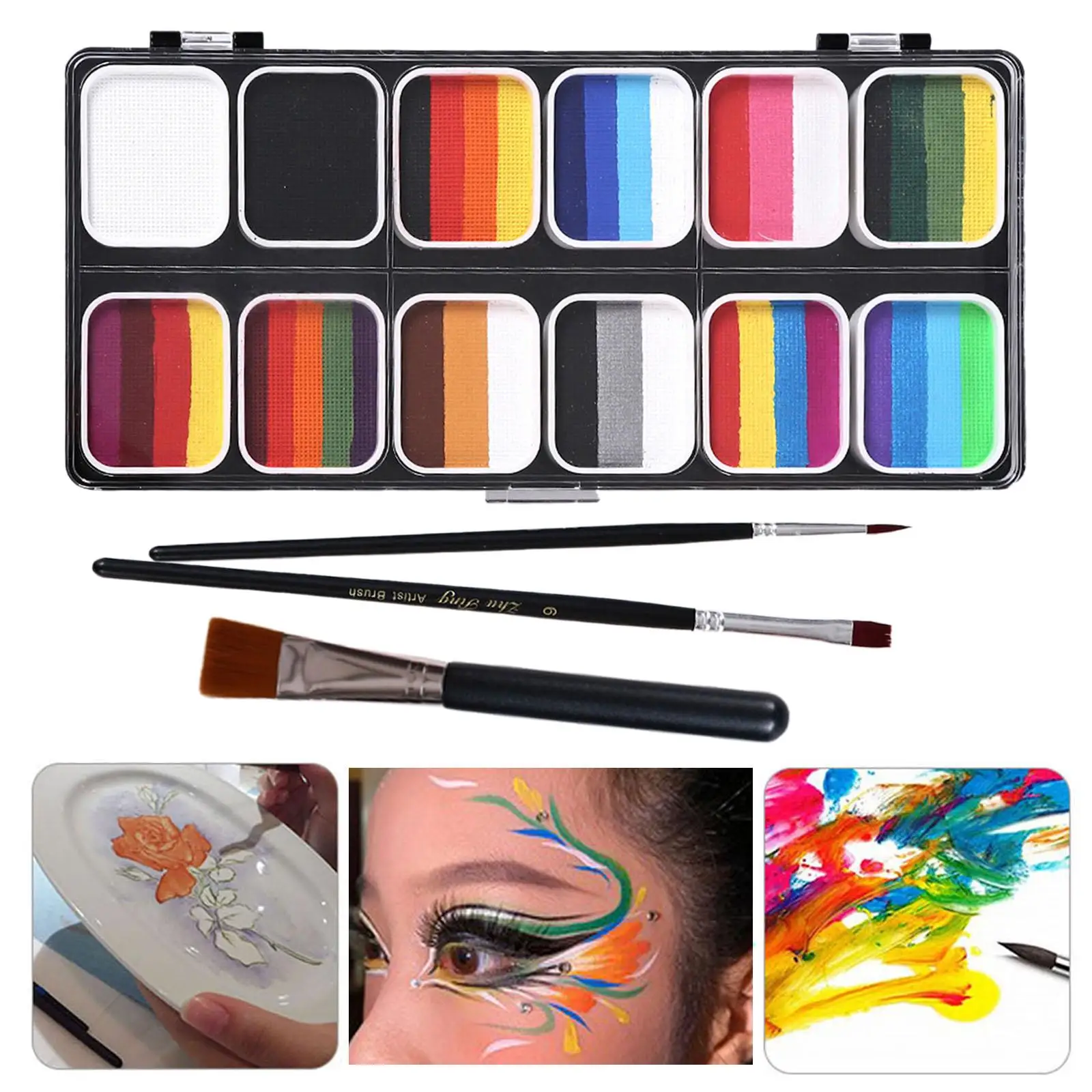 Painting Palette Makeup for Kids Adults Fancy Dress Face Body Paint Set