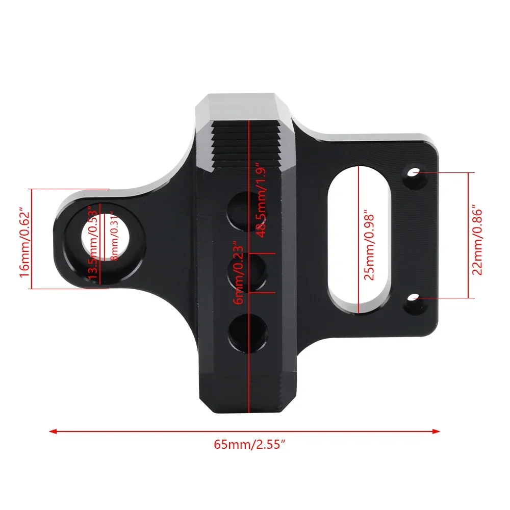 Black 3 Port Billet Solenoid Valve Mount Holder Bracket Billet Aluminum For Mac AEM Boost Controller