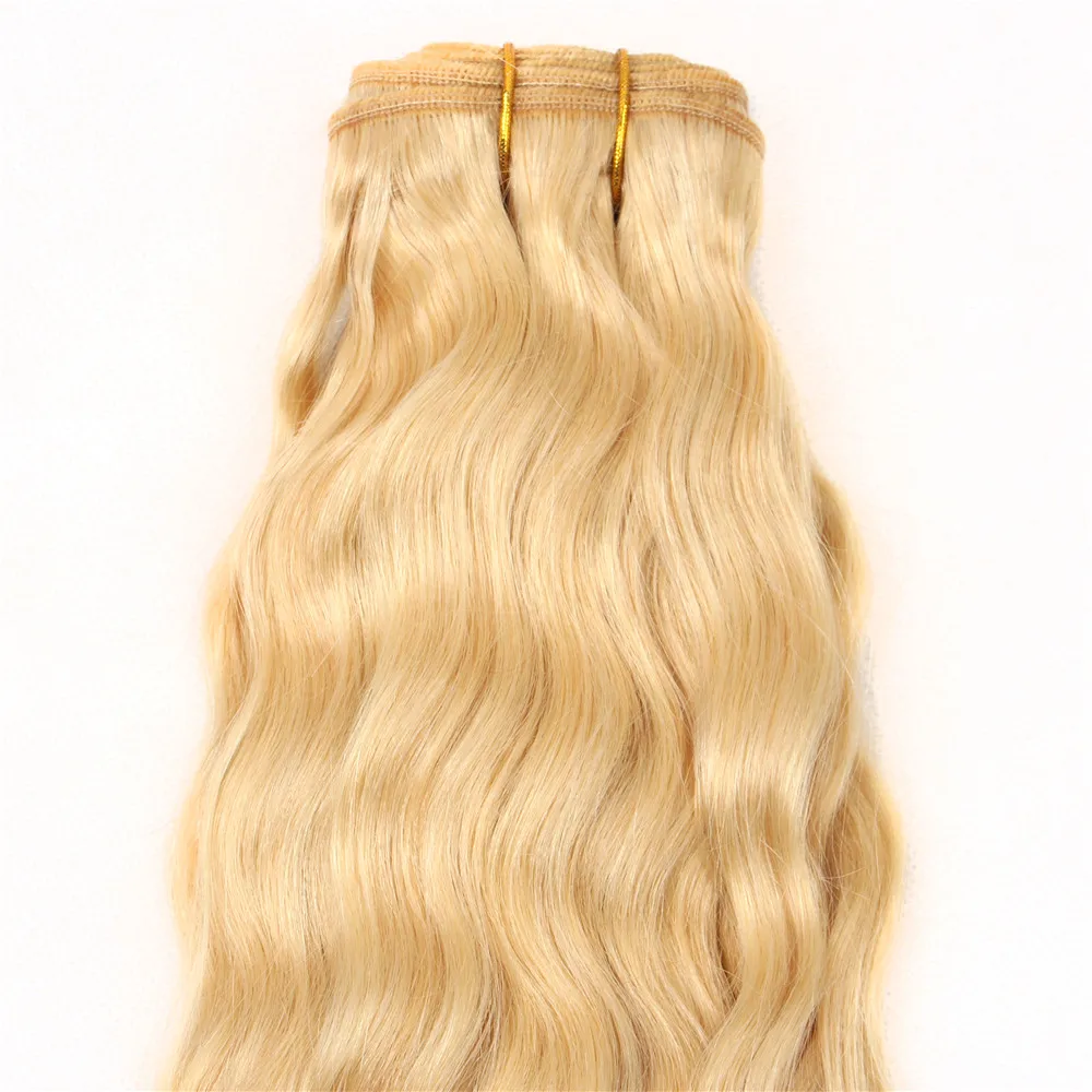 40 Inches 613 Honey Blonde Water Wave Long Curly Bundles Human Hair 150% Density Brazilian Remy Hair Extension For Black Women