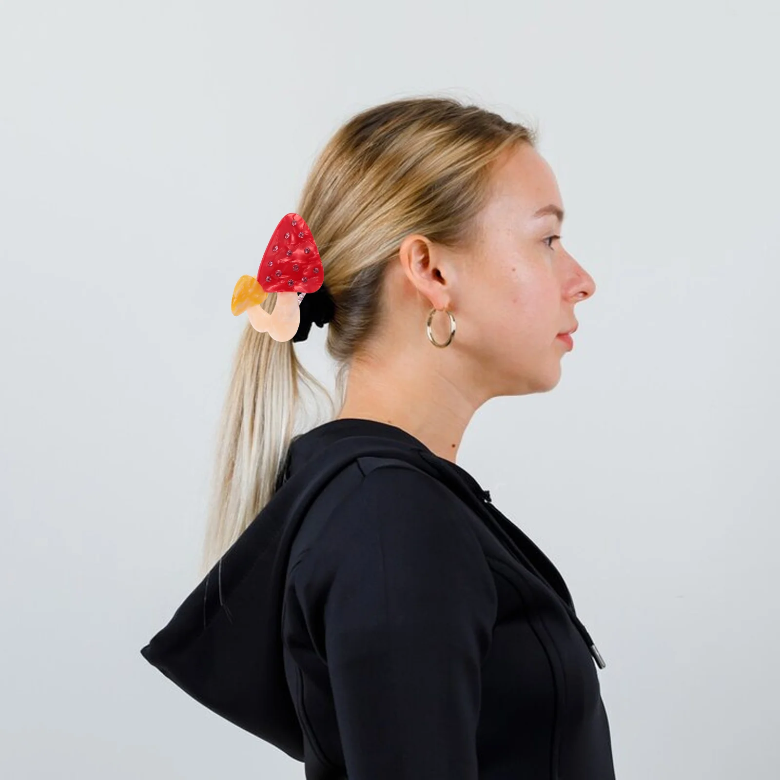 

Mushroom Acetate Claw Hair Accessories Versatile Use Comfortable Wear Women Novelty Cartoon Hair Claw Clips For