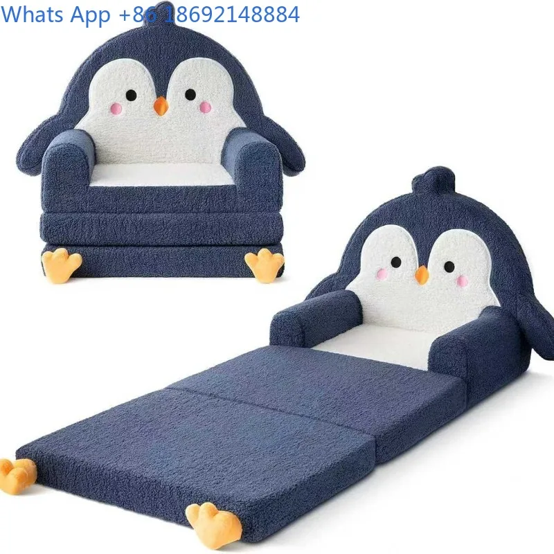 Foldable Washable Lazy Small Sofa Cute Three-Layer Cartoon Seat  Nap Sofa Bed