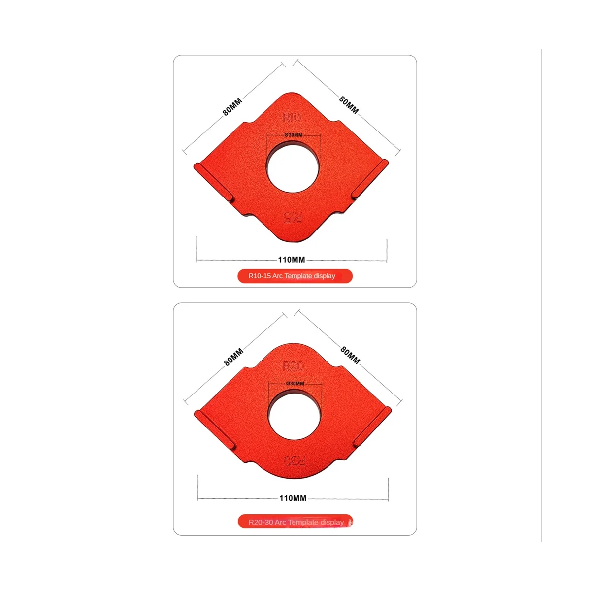 3PCS Engraving Machine Woodworking R Angle Rounding Template Woodworking Half Round Angle Quick Positioner