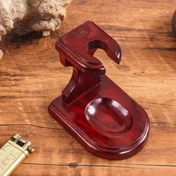 Smoking Accessories Pipe Stand Tobacco Pipe Holder Folding Rack Portable Natural Solid Wood 1Pc