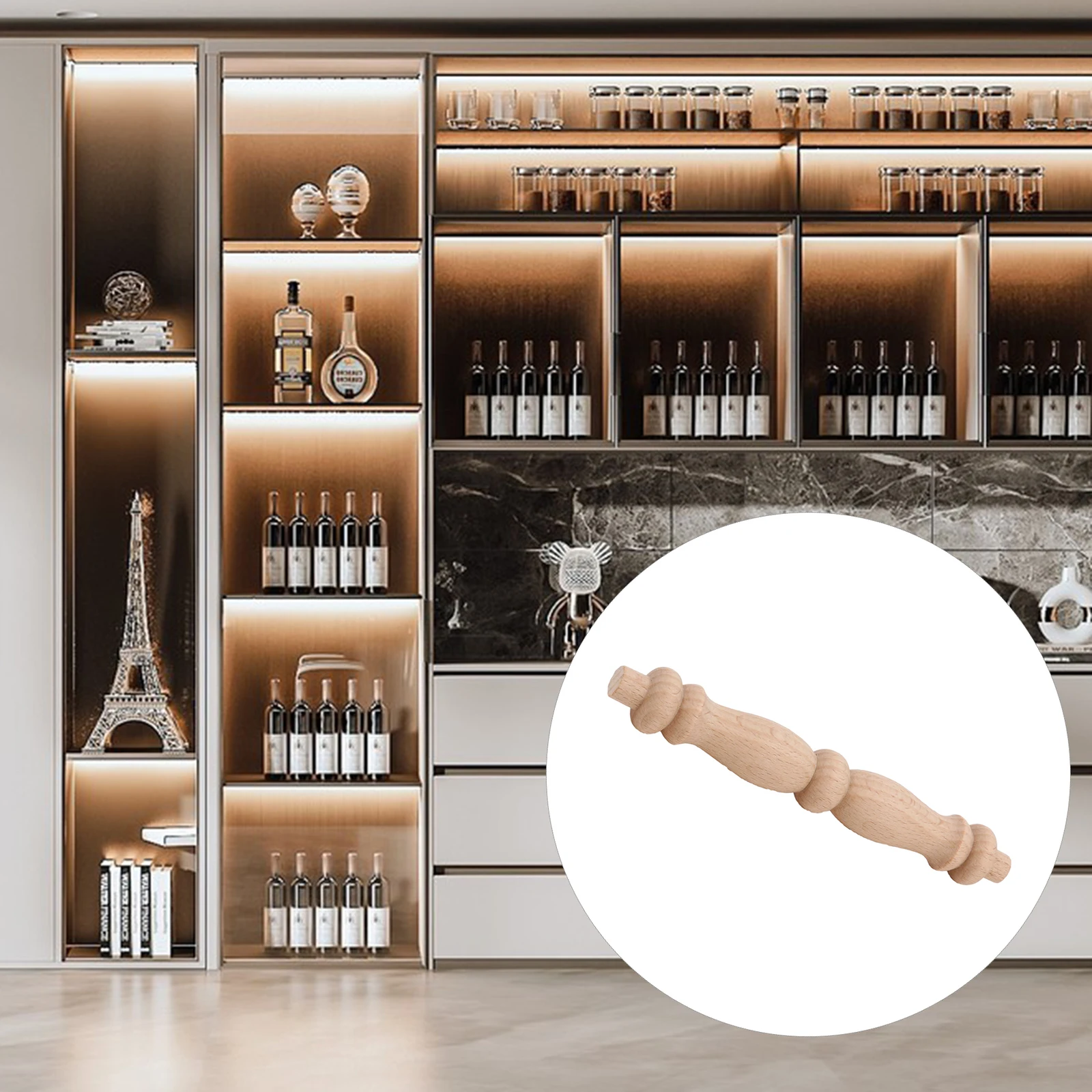 Unpainted Wood Spindle Baluster for Home Restaurant Decor 5.51