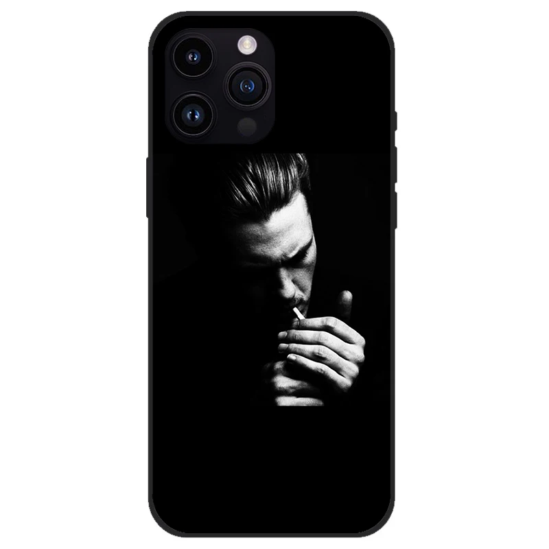 لينة سيليكون الأسود مكافحة قطرة غطاء الهاتف ، تصميم فريد من نوعه ، حالات لابل آيفون 15 ، 15 برو ، 15Plus ، 15Max #2