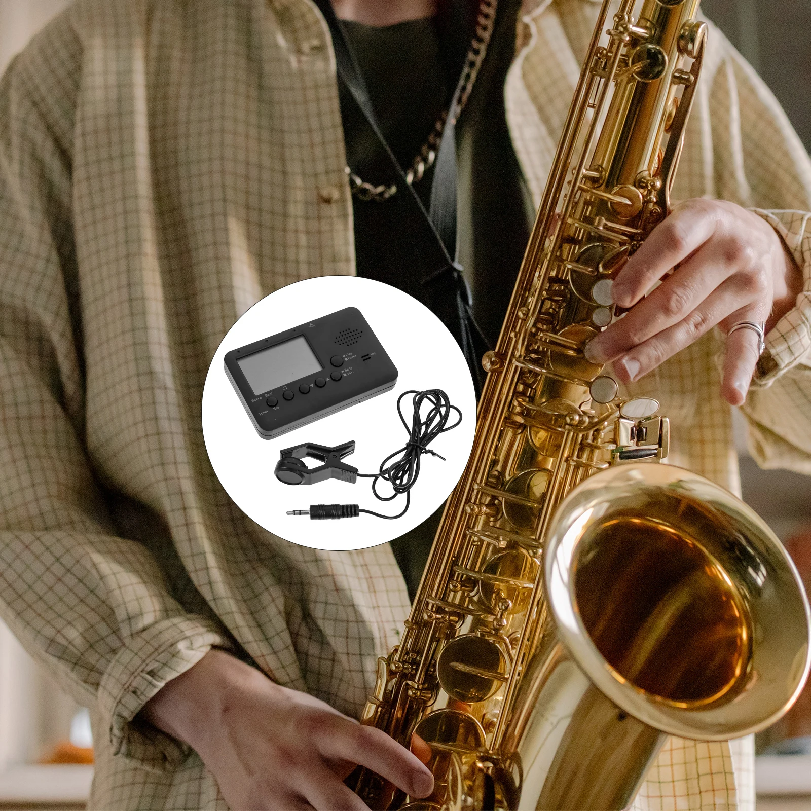 

1 Set Of Saxophone Durable Trumpet Tuner Portable Wind Instrument Tuning - For Flute Clarinet Alto Saxophone