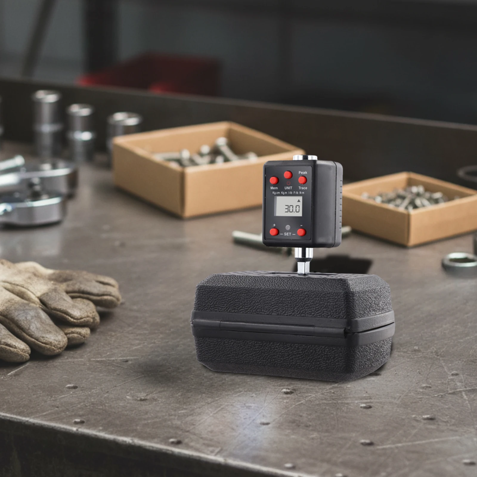 Digital Torque Wrench Adapter 1/4 3/8 1/2 3/4 Inch, 6-600Nm Range With LED & Audible , Peak/Trace Mode For Ratchet