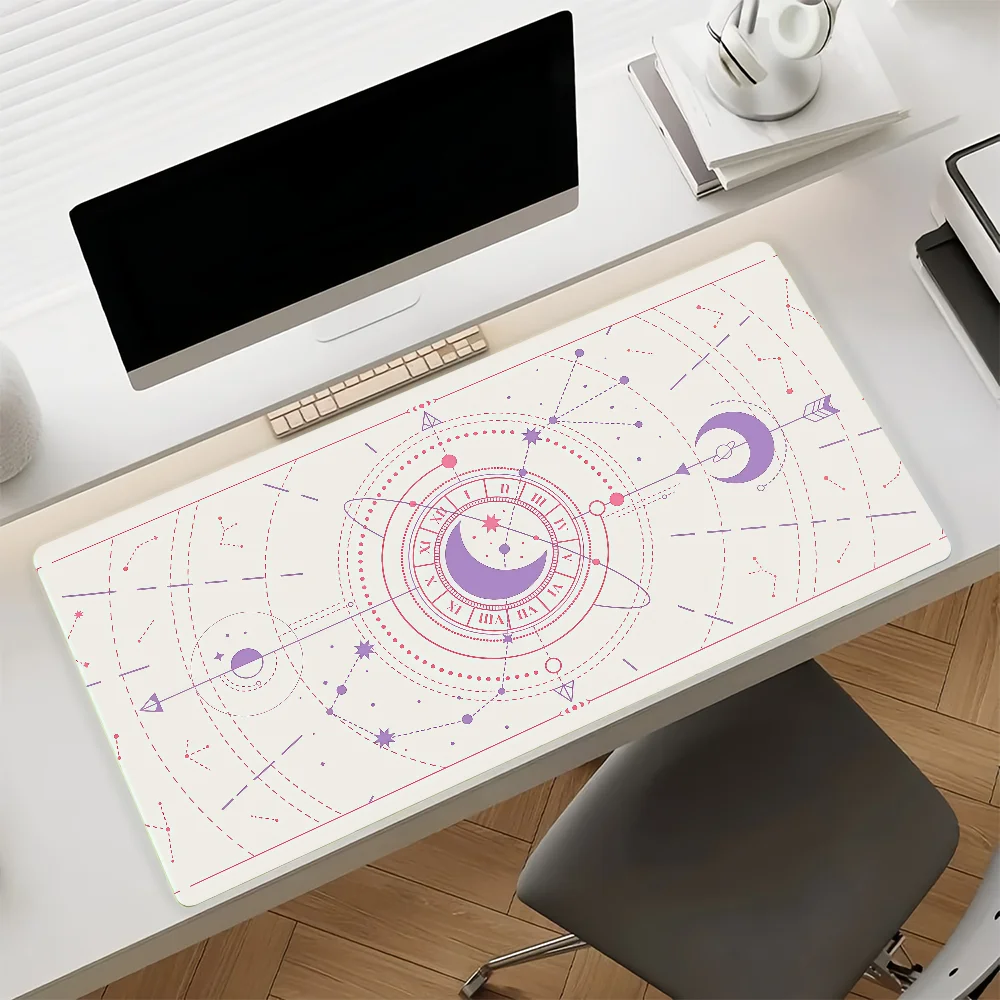Mysterious Constellations Mouse Pad Anti Slip Rubber Edge Locked Thickened Laptop Gaming Desk Mat