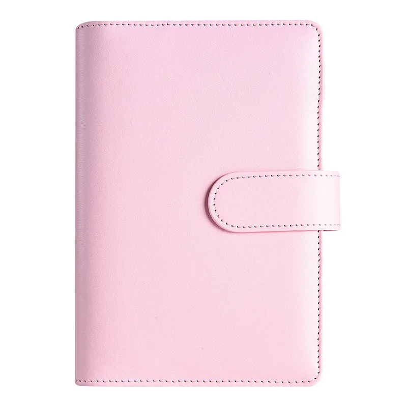 One Faux Leather A6 Budget Loose-Leaf Binder With Zipper Envelopes - Cash Budgeting & Financial Storage Notebook view 2