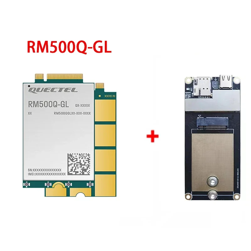 100%New&Original Quectel RM500Q-GL Chips RM500QGLAB-M20-SGASA RM500Q IoT/eMBB-optimized 5G Cat 16 M.2 Module With Type C adapter