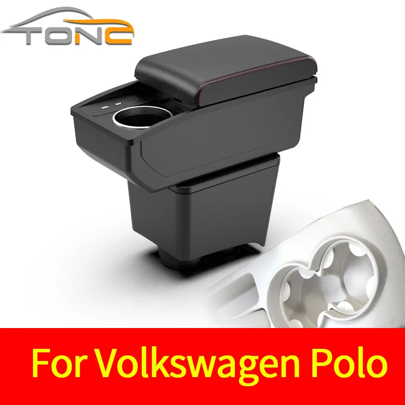 

For Volkswagen Polo Armrest For VW Polo 9N 3 Car Armrest box 2002-2009 Retrofit parts Storage box car Interior accessories