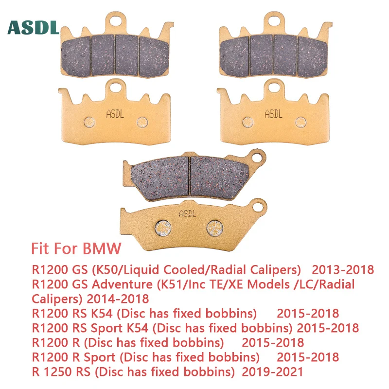 Motorcycle Front Rear Brake Pads Disc For BMW R1200 GS K50 R1200GS Adventure K51 2013-2018 R1200 RS K54 R 2015-2018 R1250RS
