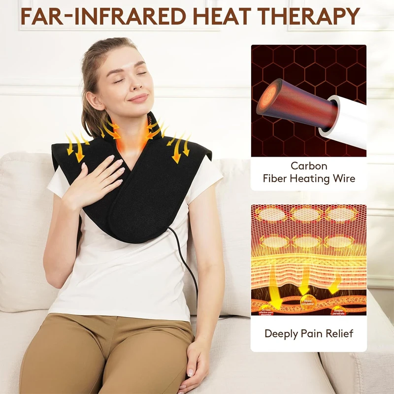 

Jade Neck Shoulder Heating Pad Therapy Natural Jade Hot to 159℉ FSA-HSA Eligible Pain Relief Heating Pad 84 Natural Jad