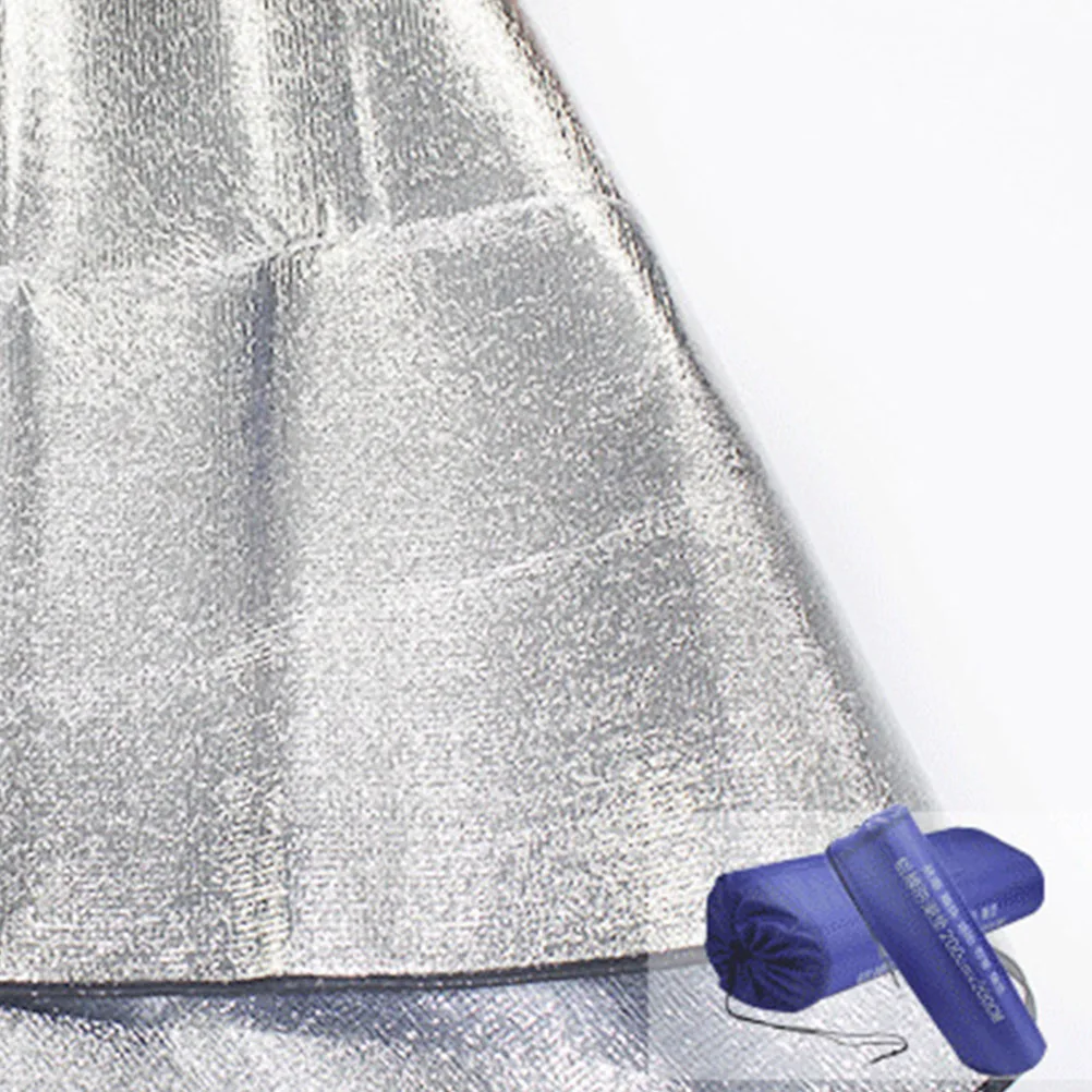 

Waterproof Picnic Mat Double Sides Aluminum Foil Silver 2m Foldable Lightweight Camping Pad Beach Mat Outdoor Travel Picnic