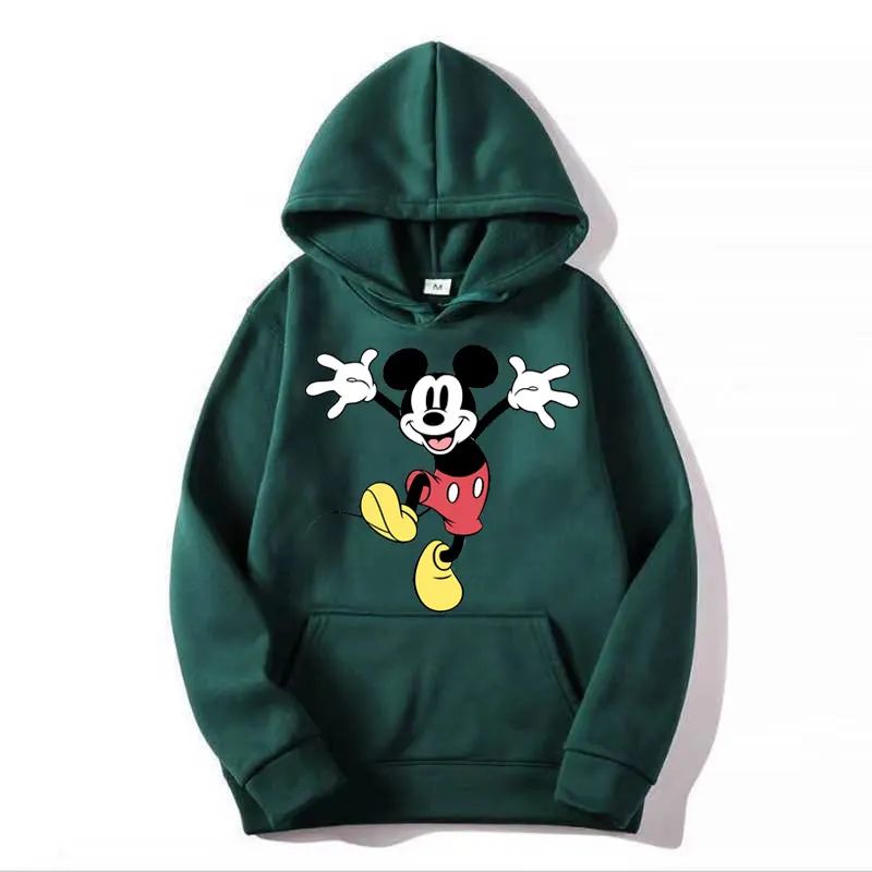 Mickey Mouse Cartoon Anime Women Pullover Tops Spring Autumn Men Hoodie 2024 New Fashion Sports Couple Sweatshirt Clothing