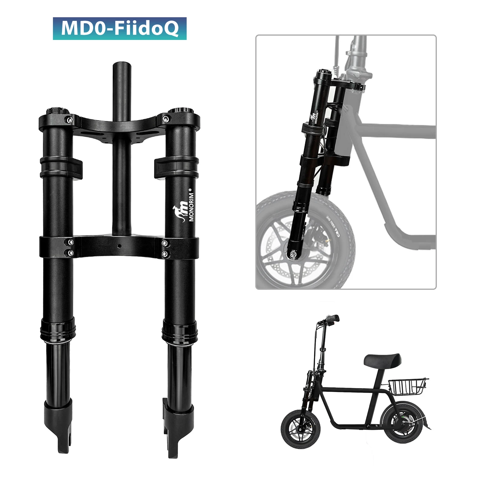 

Передняя модификация Monorim MD0-FiidoQ отличный комплект для более безопасной и комфортной безопасности для FIIDO Ebike