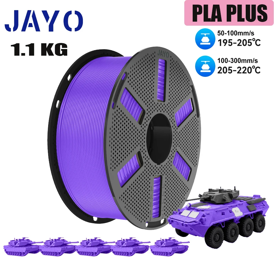 JAYO PLA Plus 1 Rolle PLA Plus 3D-Filament 1,75 mm, farbiges Druckerfilament, gute Zähigkeit für FDM-3D-Drucker, Materialien für DIY-Projekte, Geschenkidee.