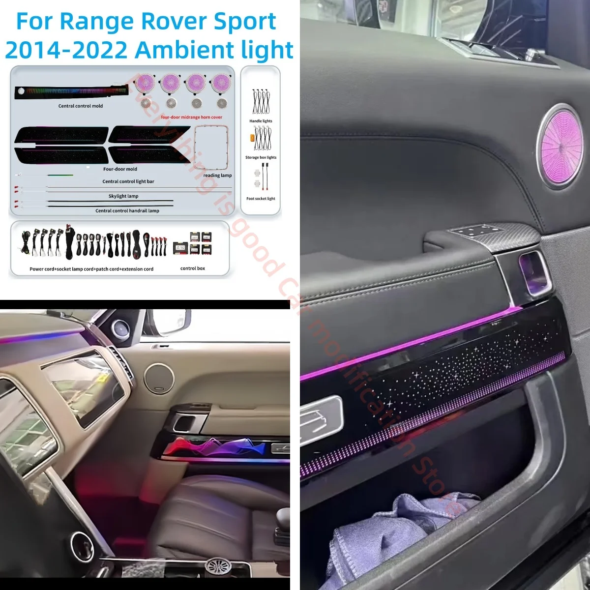 

Fit for Range Rover Sport 2014-2022 Atmosphere Lamp Automotive interior lighting upgrade Car accessories Luminous cover plate