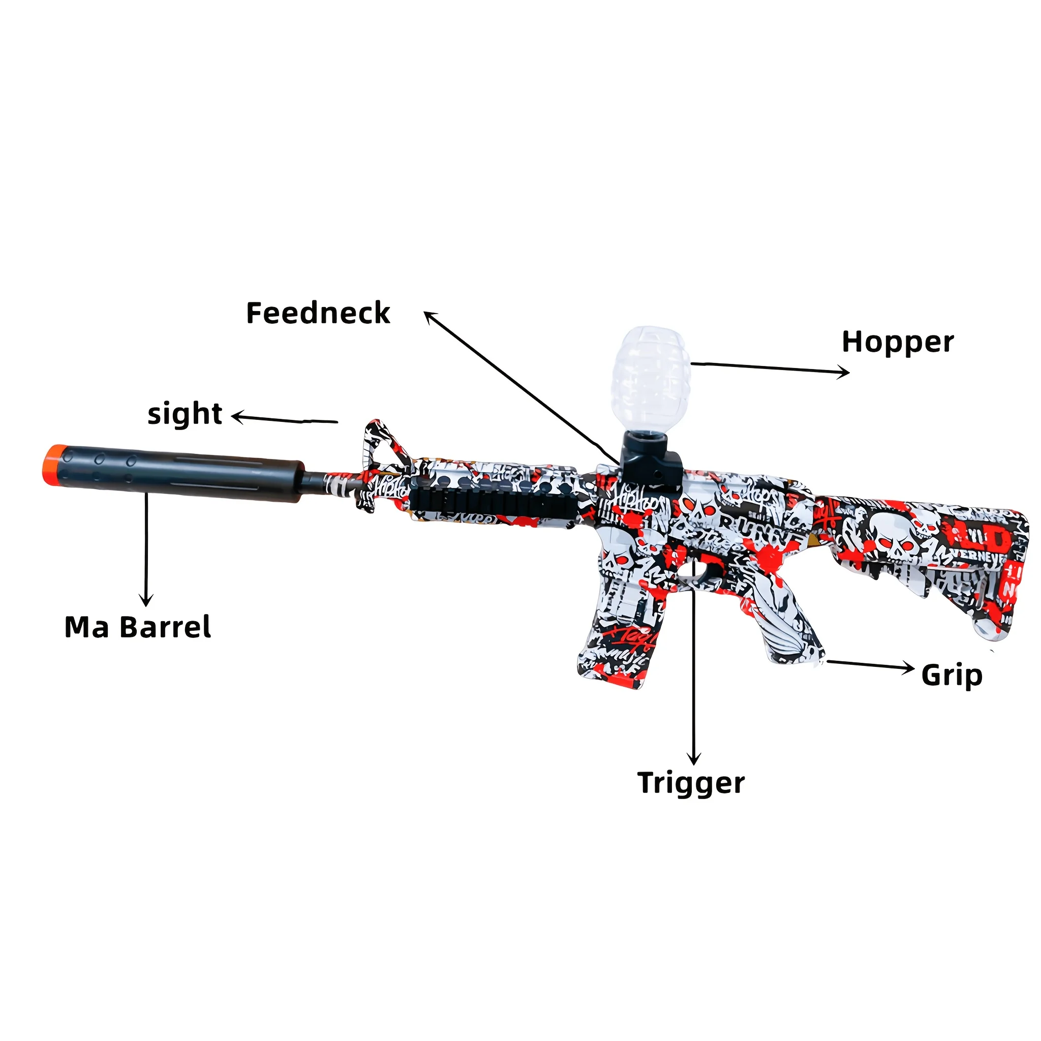 الكرة الكهربائية الناسف، كرات عالية Orbeez بندقية الأداء الكرة الناسف بندقية لعبة باردة بندقية