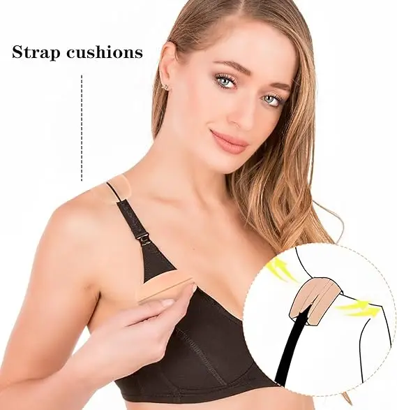 Almohadilla antideslizante de silicona para sujetador, accesorios de ropa interior para mujer, alivio del dolor sin costuras, cómoda y transpirable almohadilla de protección de hombros