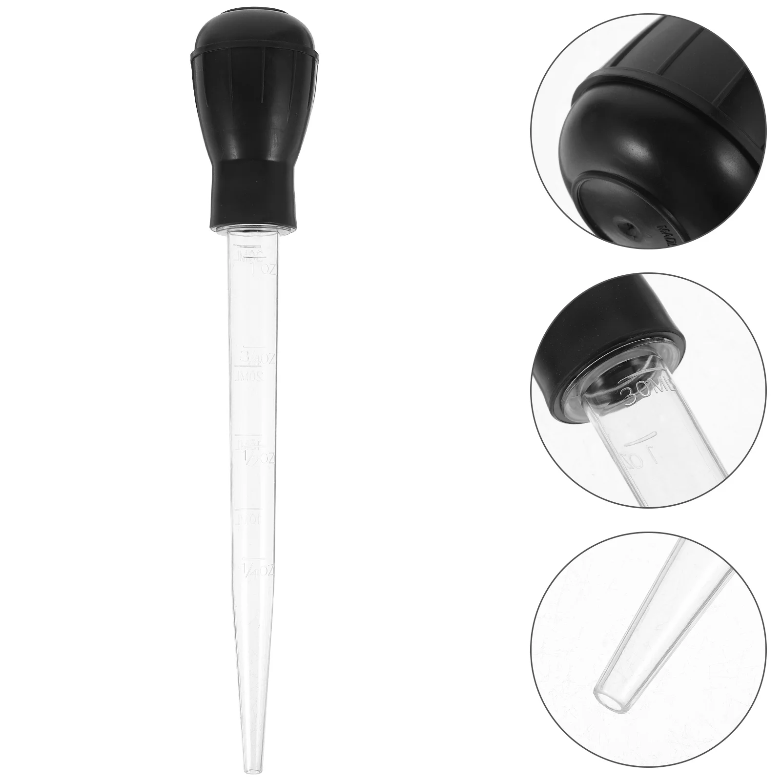 BBQ Greaser Flavor Injection Tool Marinated Pork Baster Practical Meat Oil Absorption Food Seasoning Turkey Seasonings Black