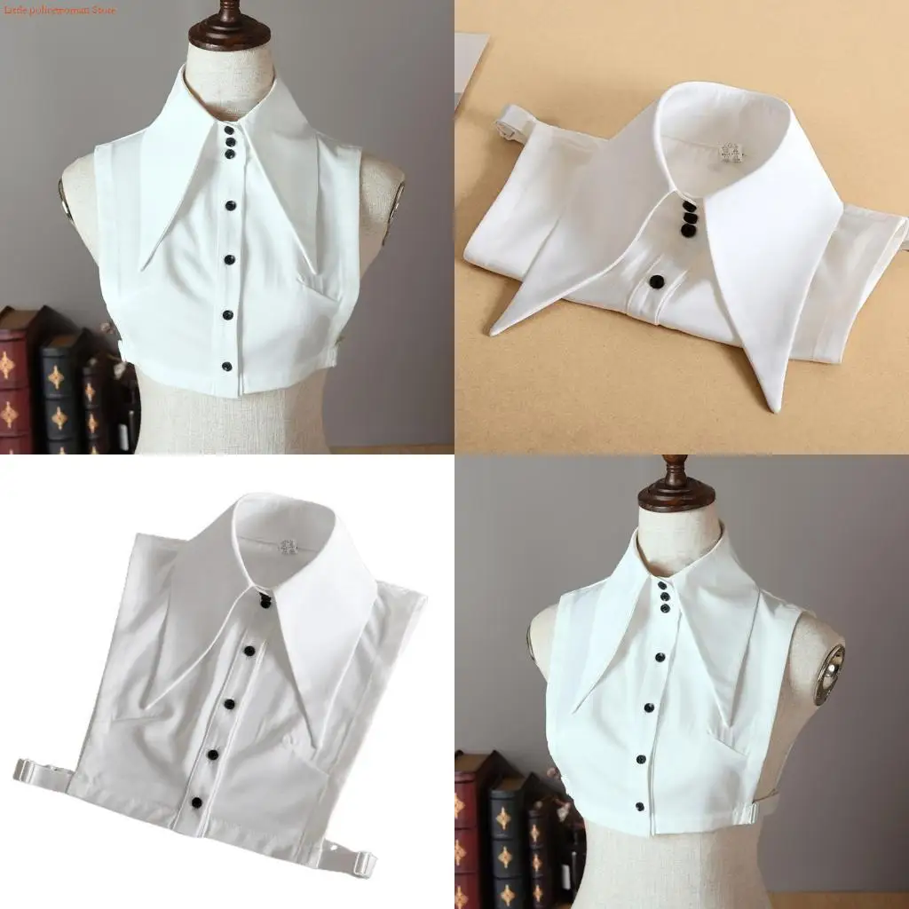 f92d-feminino-vintage-lapela-larga-falso-colarinho-botao-destacavel-metade-dickey