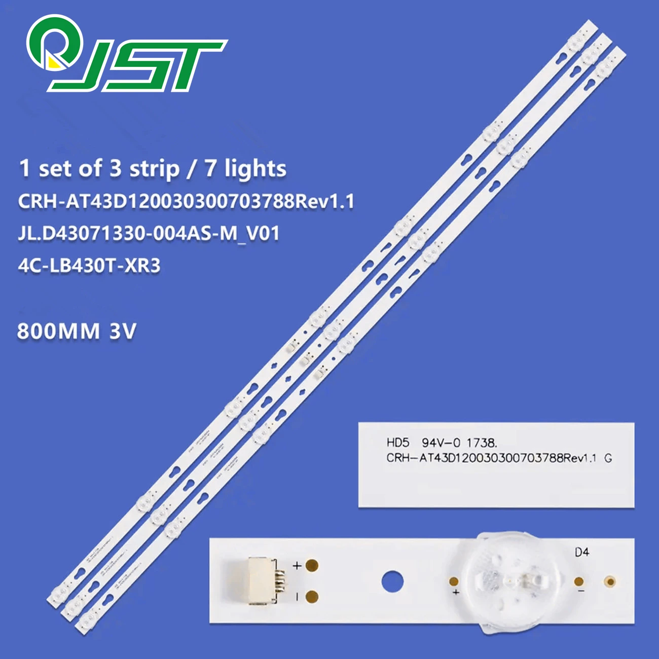 3pcs LED L43M5-5ASP L43M5-AX L43M5-AN LVF430LGDX JL.D43071330-004AS-M_V01 CRH-AT43D120030300703788REV1.1 G 4C-LB430T-XR3 HRC XR2