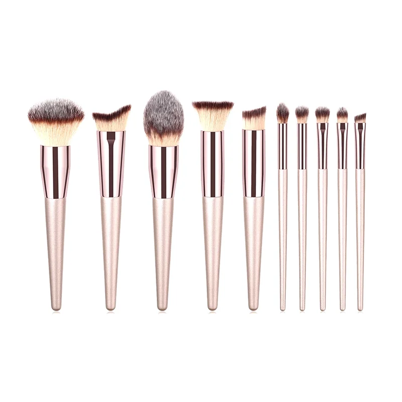 AB11-brocha de maquillaje, brocha para sombra de ojos, colorete en polvo, brochas cosméticas, corrector de sombra de ojos, 10 Uds.