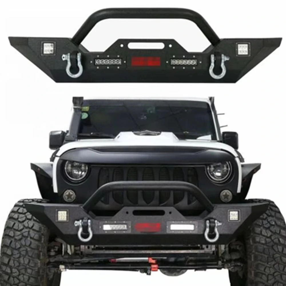 Steel Front and Rear Bumper with Light for jeep wrangler JK 2007-2017 J40-3 J40-5