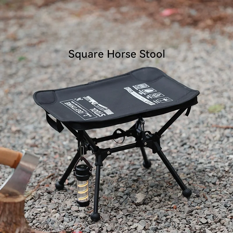 

Portable Aluminum Alloy Square Stool For Outdoor Camping Hiking Mountaineering Folding Chair With High Load-bearing Capacity